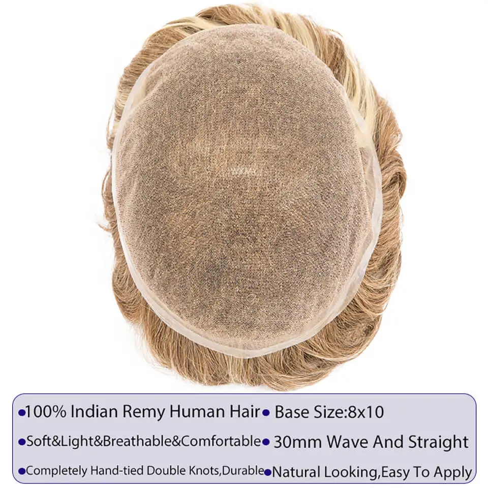 Toupee Men Full Lace Base Male Hair Prosthesis Replacement Systems Breathable Natural Human Hair Man Wig Protesis Capilar Hombre