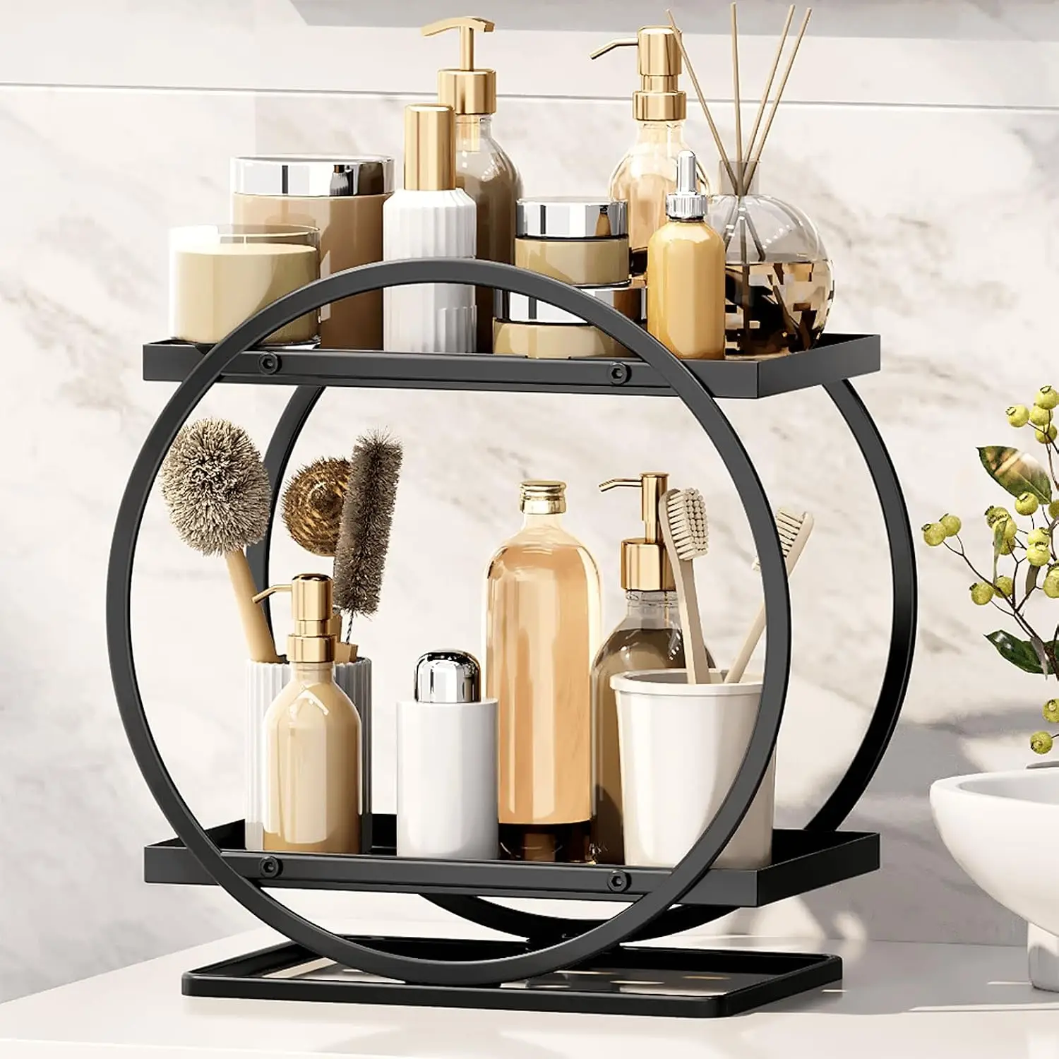 Organisateur de parfums Black Gold – rangement élégant pour coiffeuse et bureau. Gardez vos parfums bien rangés, élégants et à portée de main. Achetez maintenant !