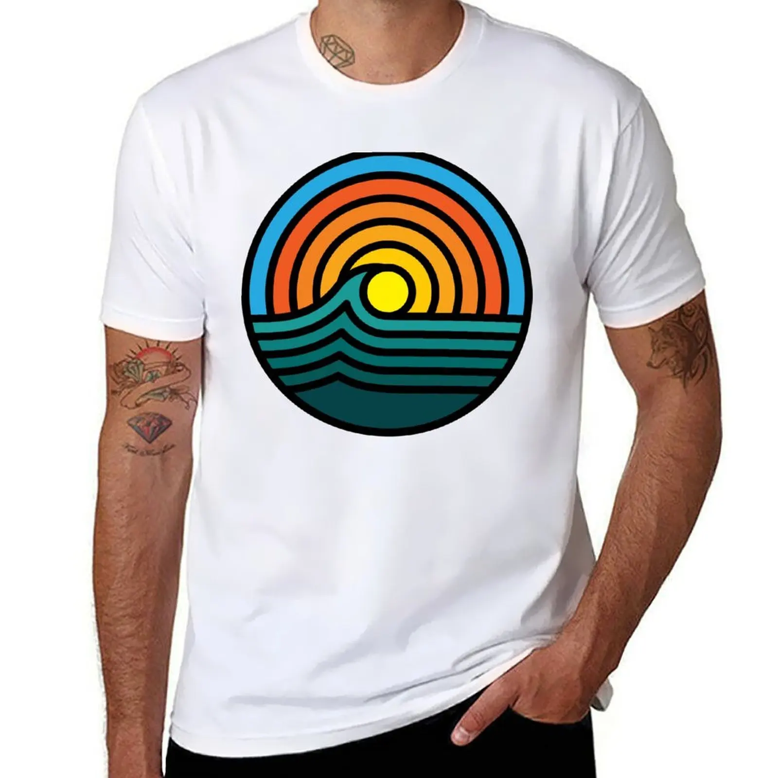 

Sun and Wave - Surf and sunshine T-Shirt cotton t shirt man t shirts for man cotton soft T-Shirt