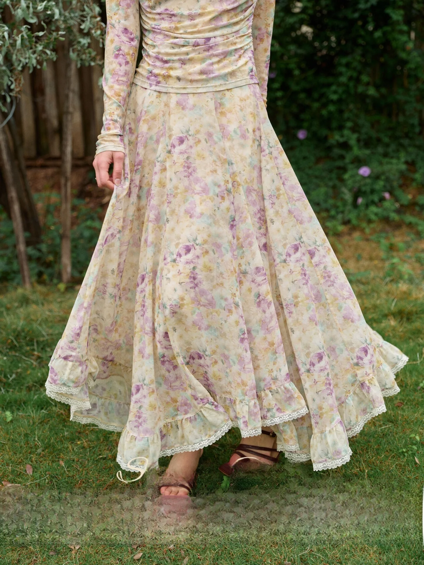 

Юбка SimpleRetro с принтом под розовое масло, с завышенной талией, А-силуэт, женская, приталенная, с асимметричным подолом, с цветочным принтом, повседневная