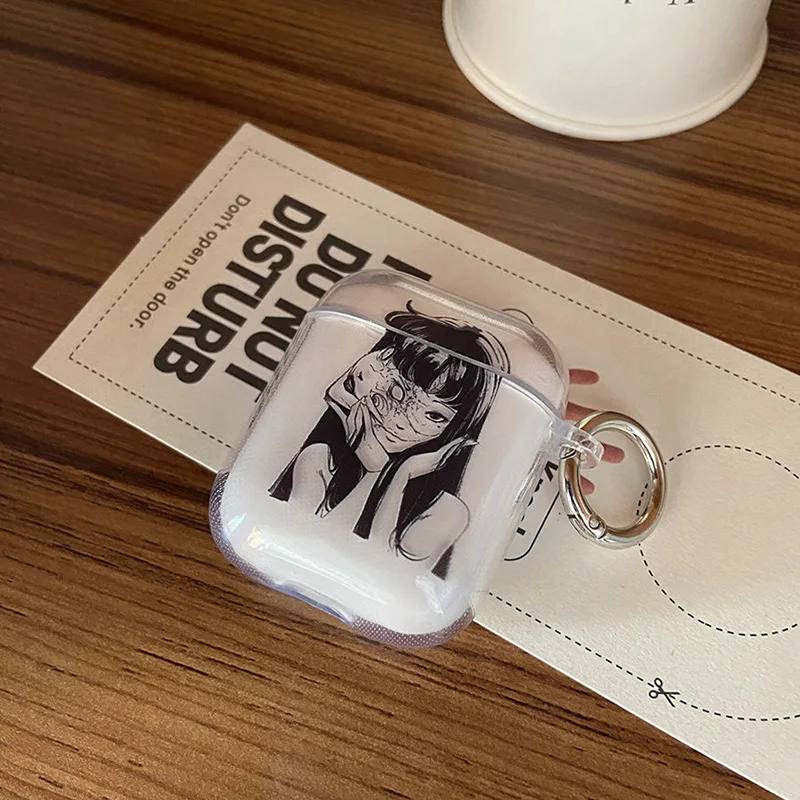 Anime Junji Ito Tomie Silica Gel Airpods Case Cartoon Creative AirPods1 2 3 Apple Bluetooth Earphone Couple Case Toys Girl Gifts