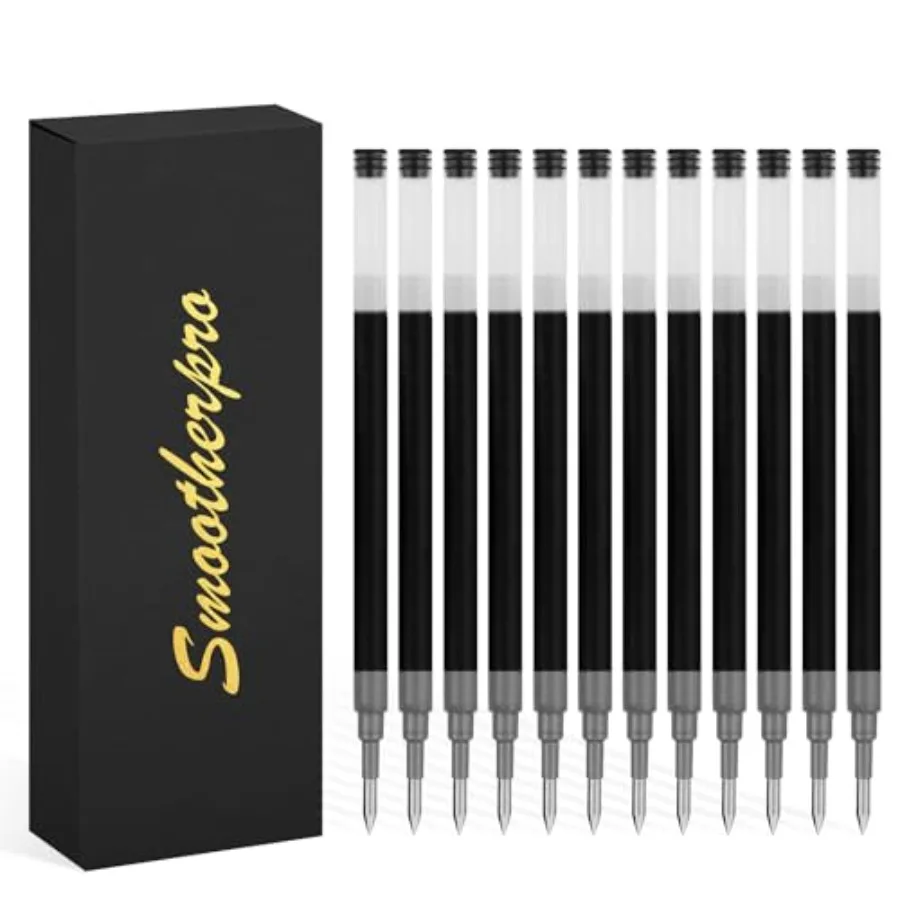 

Gel Ink Refills, Pack for Bolt Action Pen, Compatible with Pilot G2, 0.5mm Fine Point, Black Ink G2