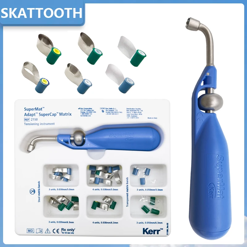 Kerr NO.2150 Dental Matrix Bands with SuperMat for SuperCap Matrix System Double-Side Contoured Metal Matrices Refill