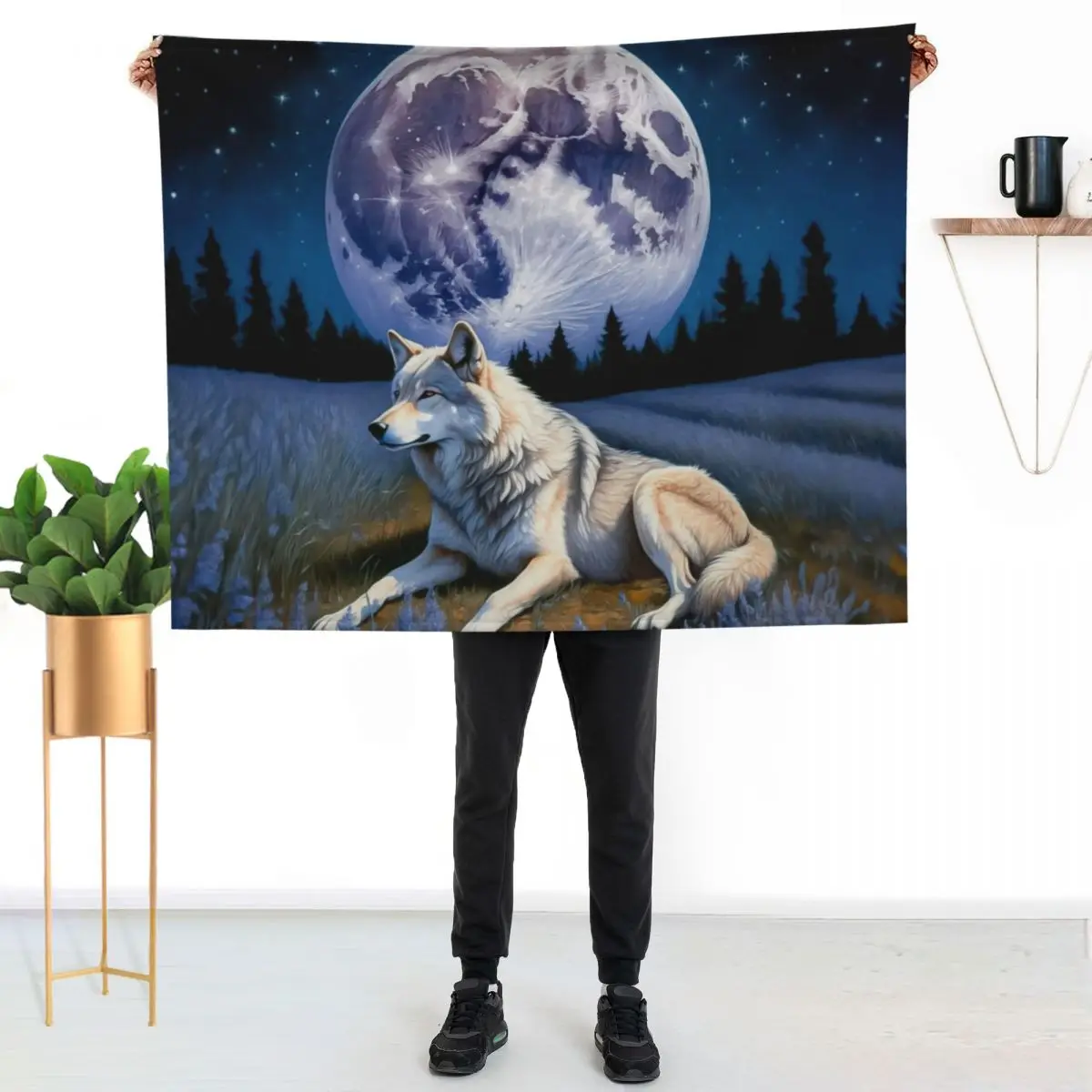 

Eyes of the Wild: A Wolf's Wisdom Throw Blanket Warm Comfortable Blanket for Office Napping