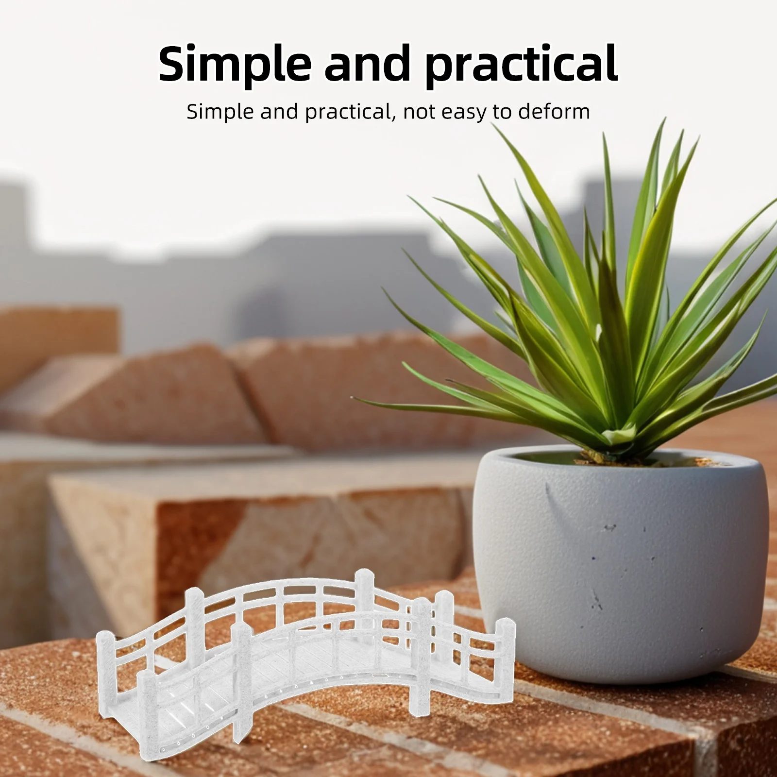 

Small Arch Bridge for Micro Landscape Garden Decor Vintage Style Resin Made Mini Outdoor Waterproof Decoration Craft Scene