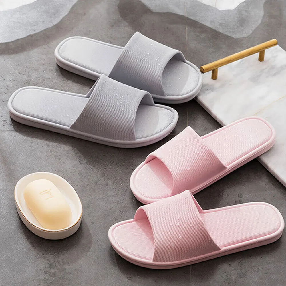 Sandal selop kamar mandi Platform tebal pria wanita, sandal rumah PVC sol lembut modis, sepatu Flip anti selip musim panas untuk pria dan wanita