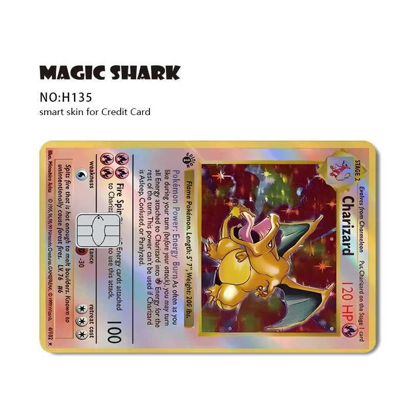 Charizard Gyarados Venusaur Blastoise Mewtwo Squirtle Snorlax Holographic Laser Credit Debit Card Film Skin Aufkleber