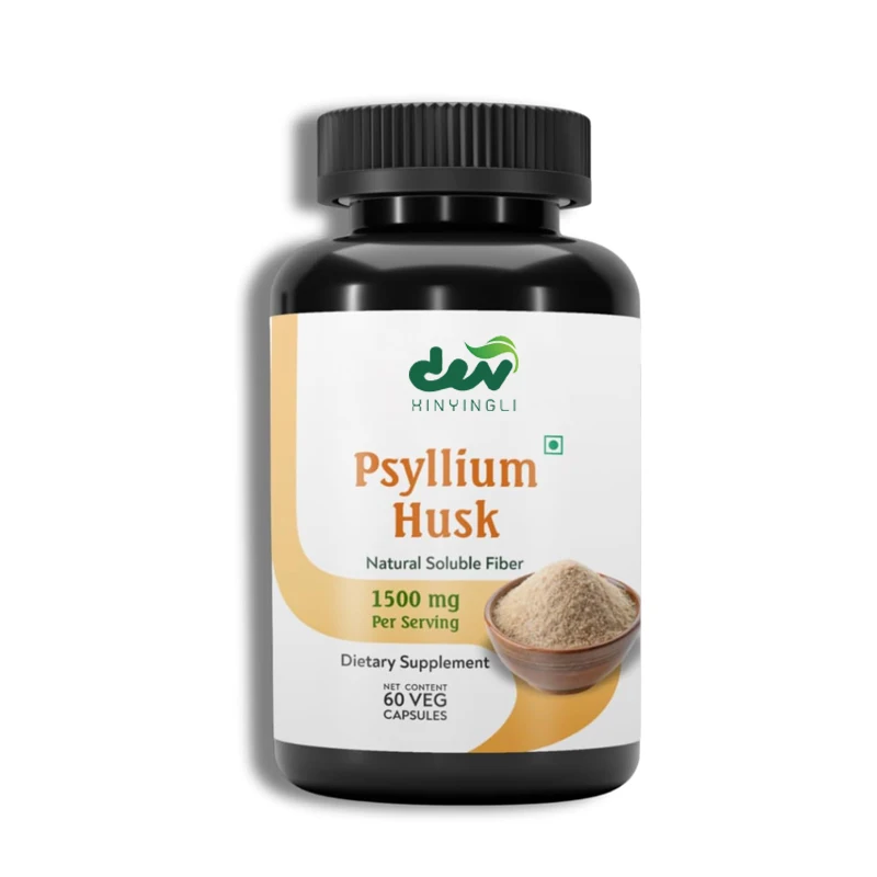 Psyllium Husk 1500 mg Capsules, Natural Fiber Supplement, 60 Capsules