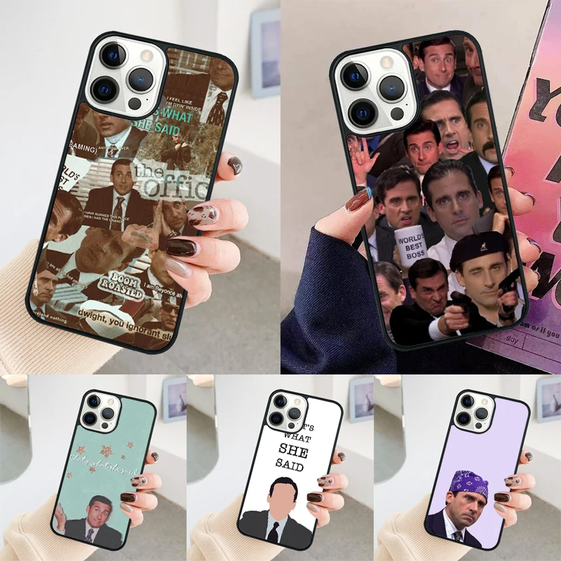 The Office Dunder Mifflin Michael Scott phone case Cover For iPhone 14 15 16 Pro Max SE 2020 11 12 13 Pro Max Mini 8 Plus