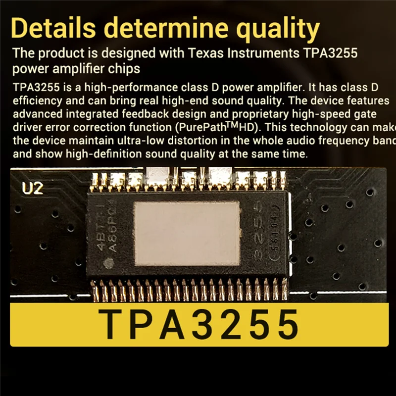 Y14A SUB600 Integrated Digital Amplifier Board TPA3255 2.0 Channel 300Wx2 Bass Note Tuning AMP Bluetooth Enabled