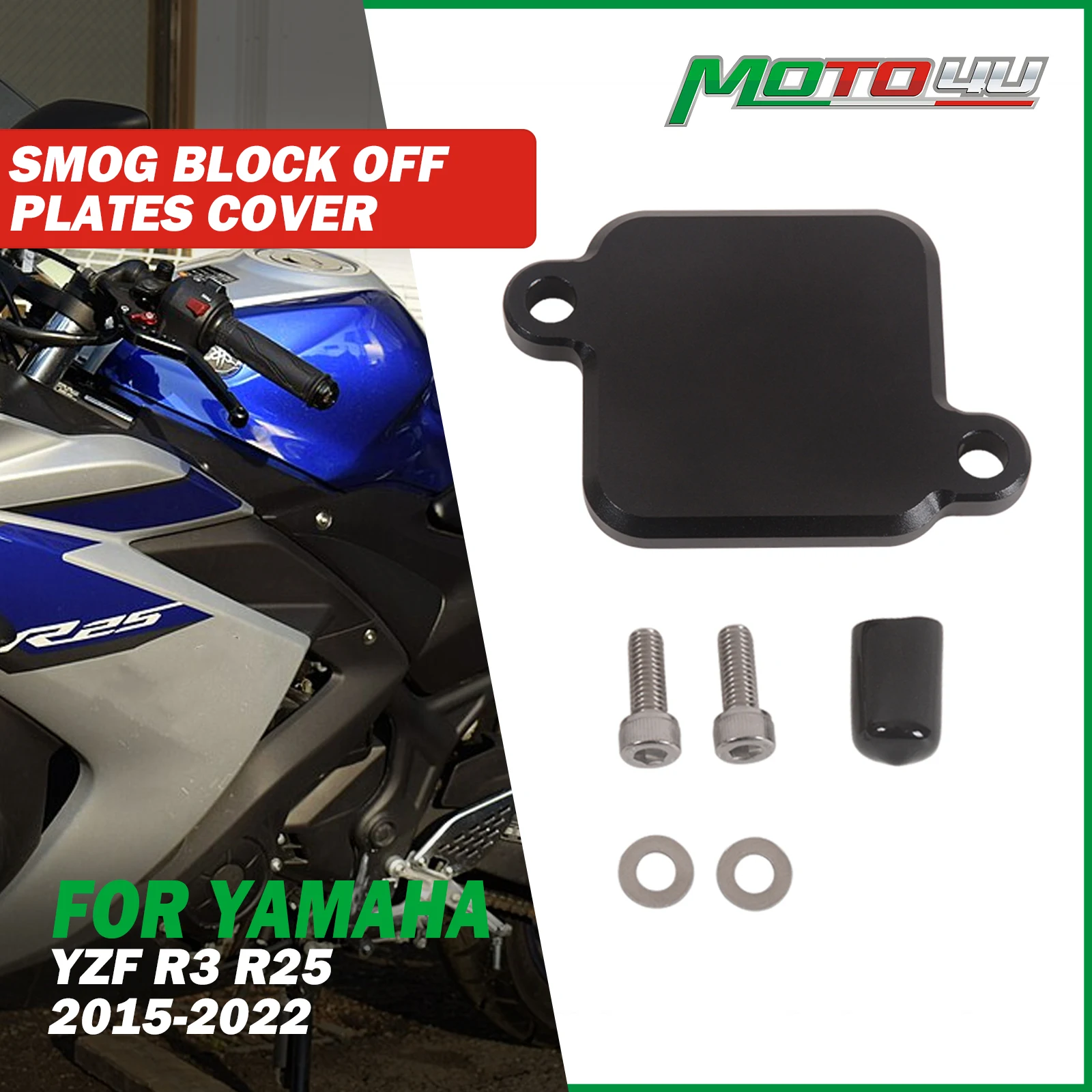 

Алюминиевые блоки для защиты от смога для YAMAHA YZP-R3 R3 R25 2015 2016 2017 2018 2019 2020 2021 1 шт., защитные пластины, подходят для мотоциклетных аксессуаров