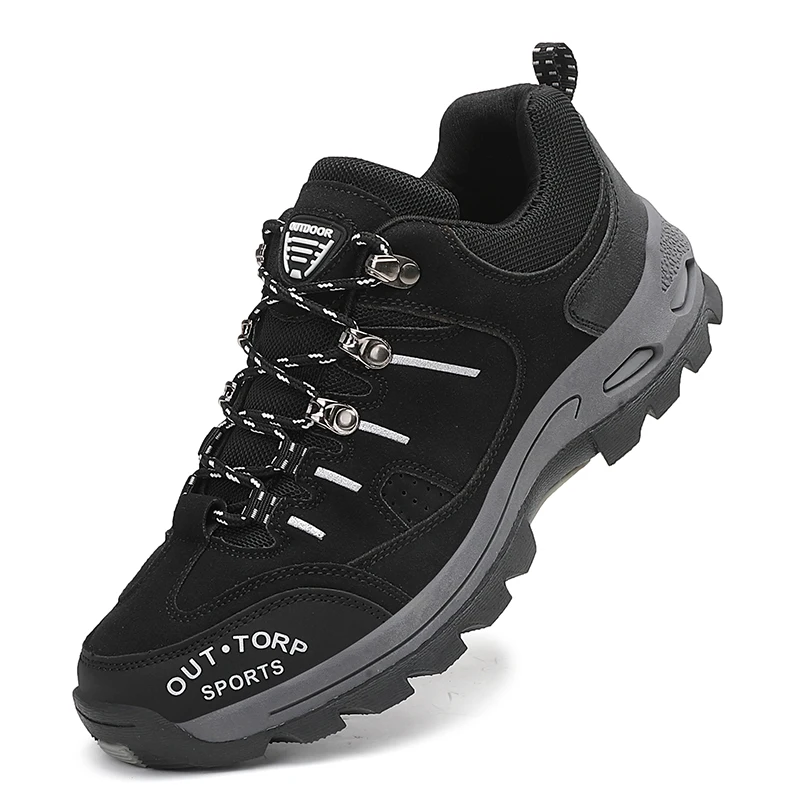 Outdoor Climbing Shoes Men's Women's Warm Hiking Shoes Large Size Shoes Anti-Slip Rubber Sole Ultra-Fiber Lining Sports Shoes