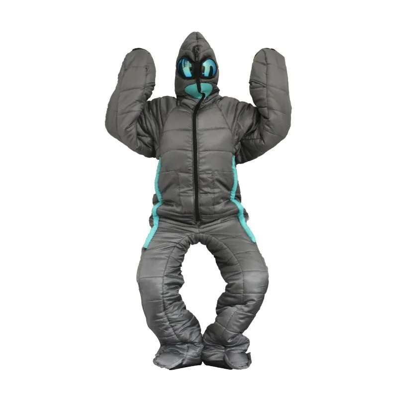 

Walking sleeping bag humanoid human mummy to keep warm camping hospital escort