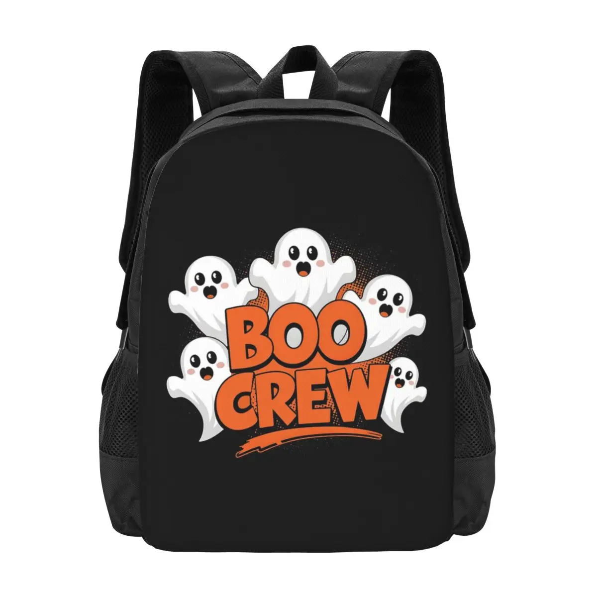 

Halloween Boo Crew Backpack Hot Sale Daypack Large Capacity Boys Girls BookBag School Bag Shoulder Bags for Men Women