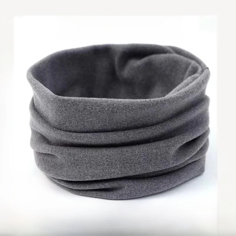 Thickened Heating Fleece Neck Warmer Scarf Unisex Pure Color Windproof Cold Proof Neck Protection Soft Fabric  Shape