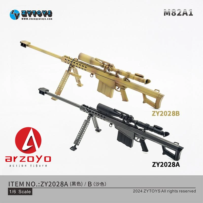 ZYTOYS ZY2028 1/6 ABS M82A1 Sniper Rifle 24cm Gun Weapon Model Scene Accessories Fit 12'' Soldier Action Figure Body Dolls