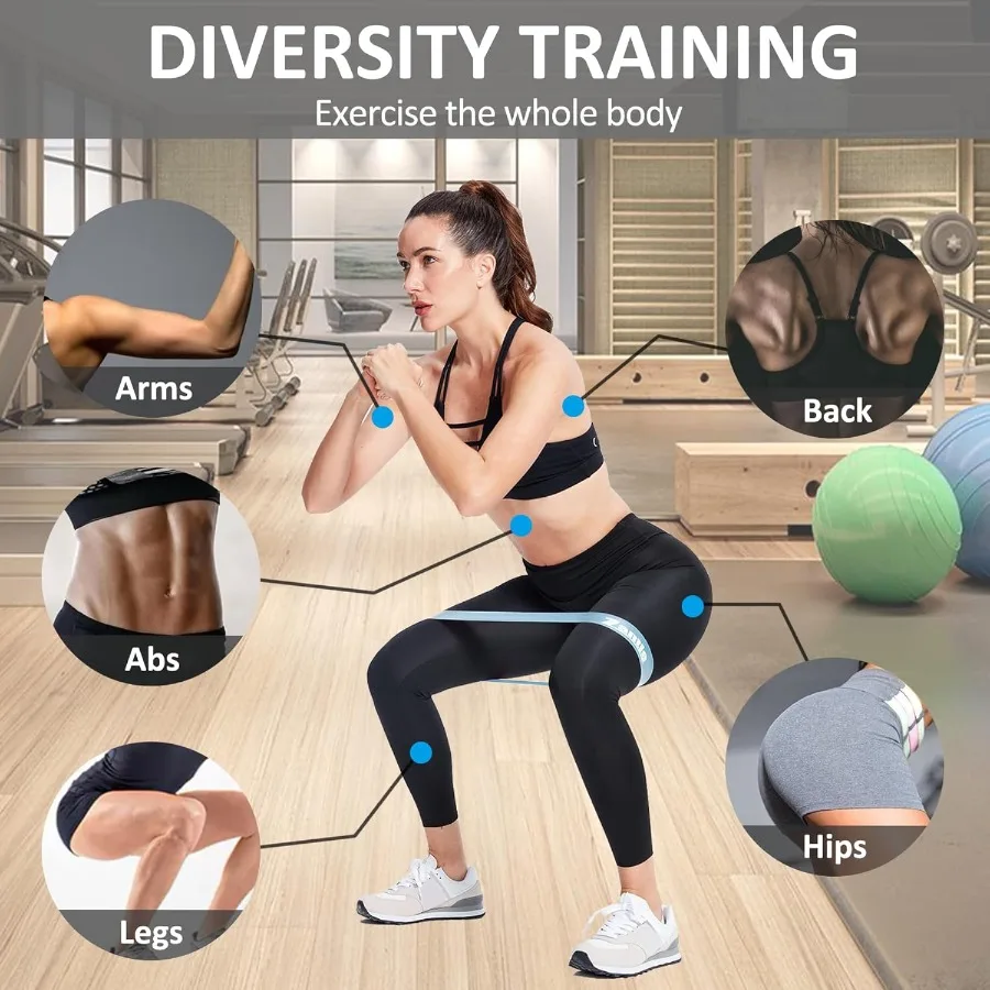 حلقات شريط المقاومة، أربطة التمرين، أربطة التمرين للعلاج الطبيعي، مجموعة أربطة المقاومة المطاطية مكونة من 5 قطع، أربطة مرنة لـ H #3