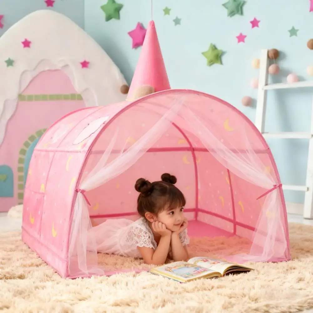 خيمة لعب للأطفال قابلة للطي تحت عنوان خرافي، محمولة للاستخدام الداخلي والخارجي، منزل قلعة كبير لغرفة لعب الأطفال