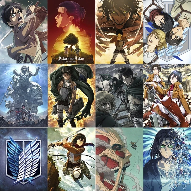 2024 Nowy zestaw 5D japońskiego anime Attack On Titan Diamond Painting Kit Diamond Embroidery Color Oil painting Hand Mosaic art home decor