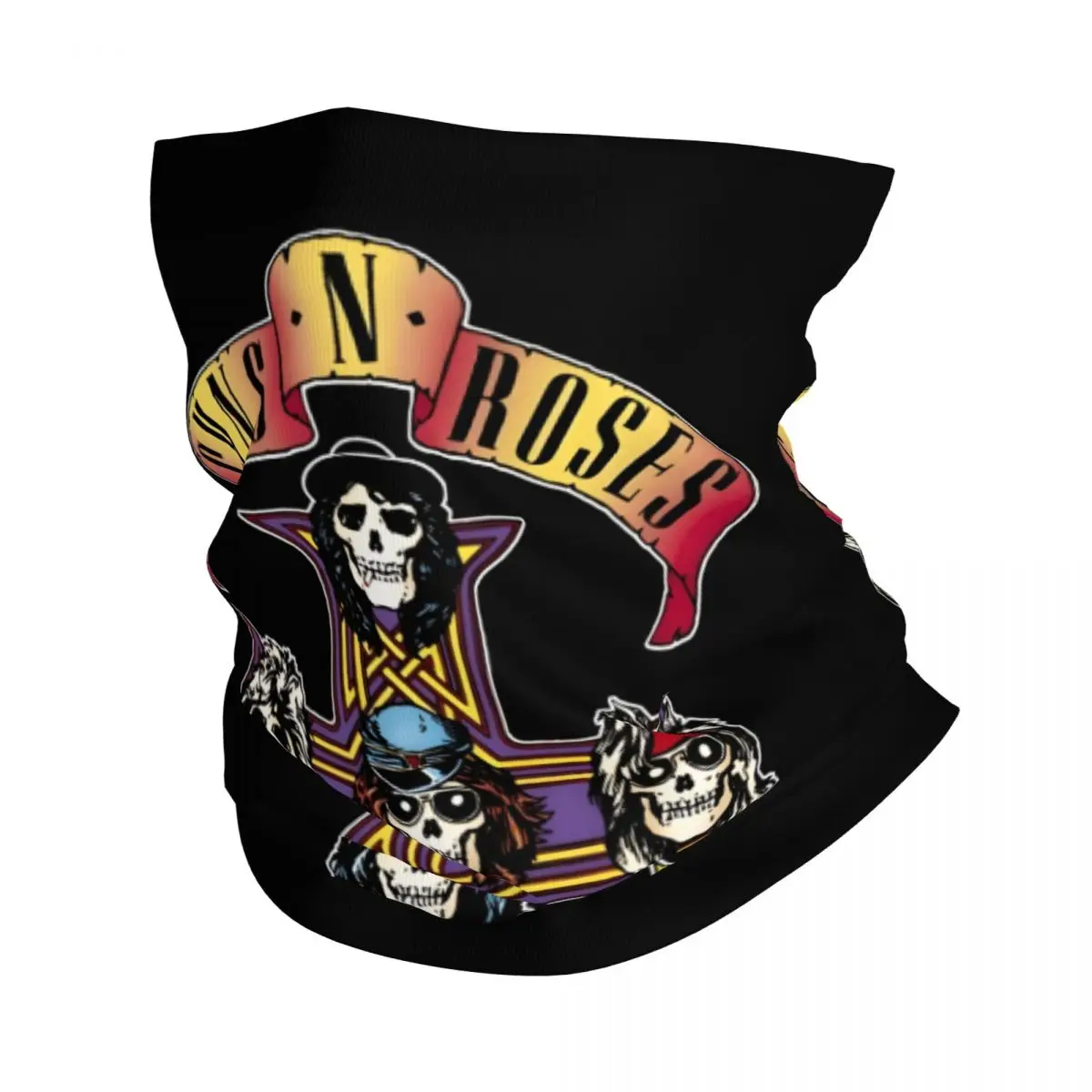 Guns N Rose GNR Logo Bandana Neck Cover Printed Steampunk Music Wrap Scarf Multi-use Headwear Fishing Unisex Adult Washable