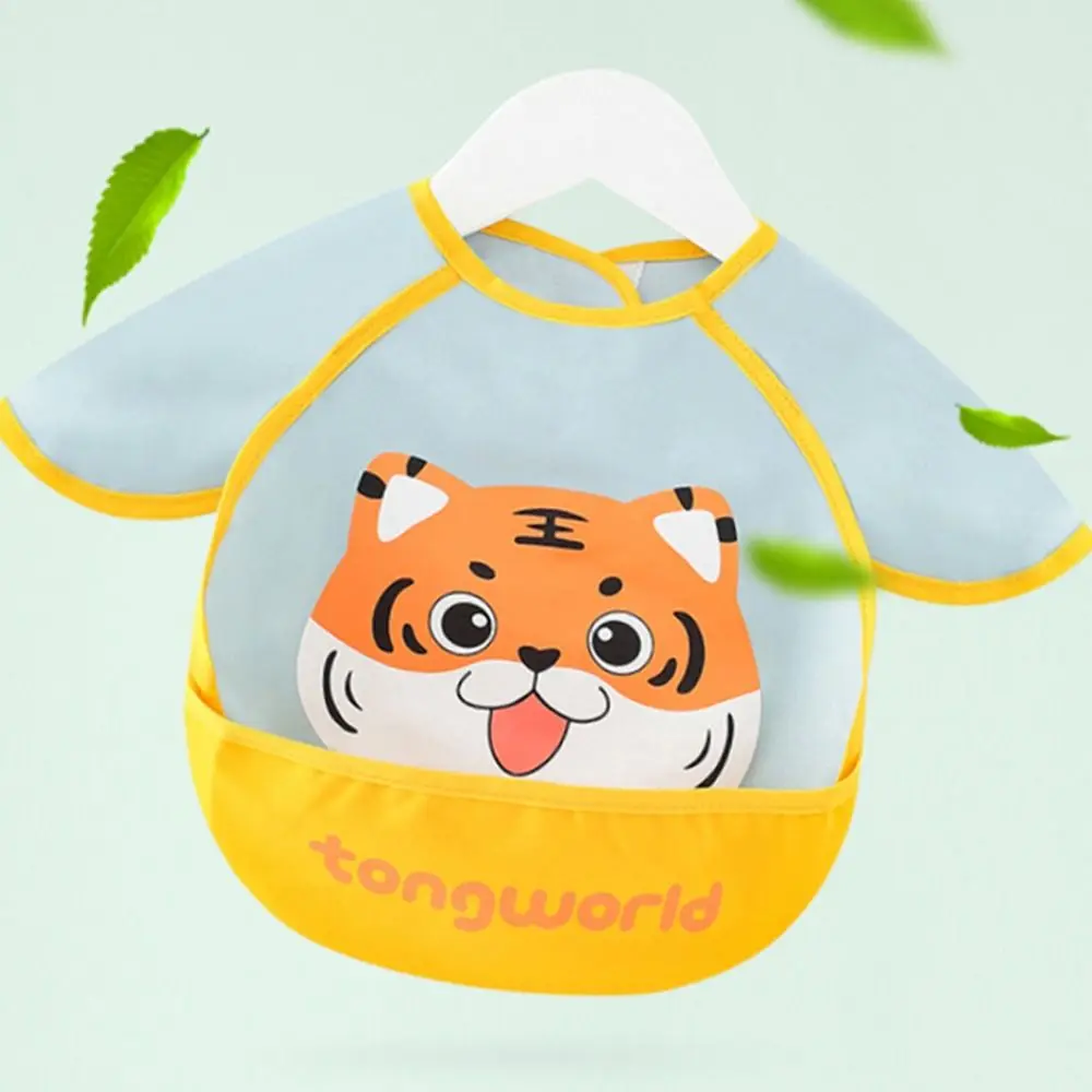 Baby Feeding Supplies Waterproof Animal Pattern Rabbit Tiger Anti-dirty Baby Coverall Baby Eating Artifact Baby Stuff Baby Bib