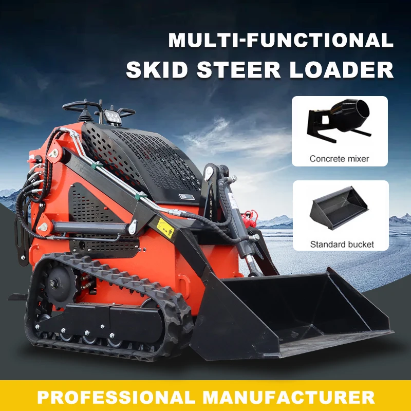 

Customized Skid Steer Loader with Quick Attachments for Construction, Farm, Snow Removal - OEM/ODM Service Available