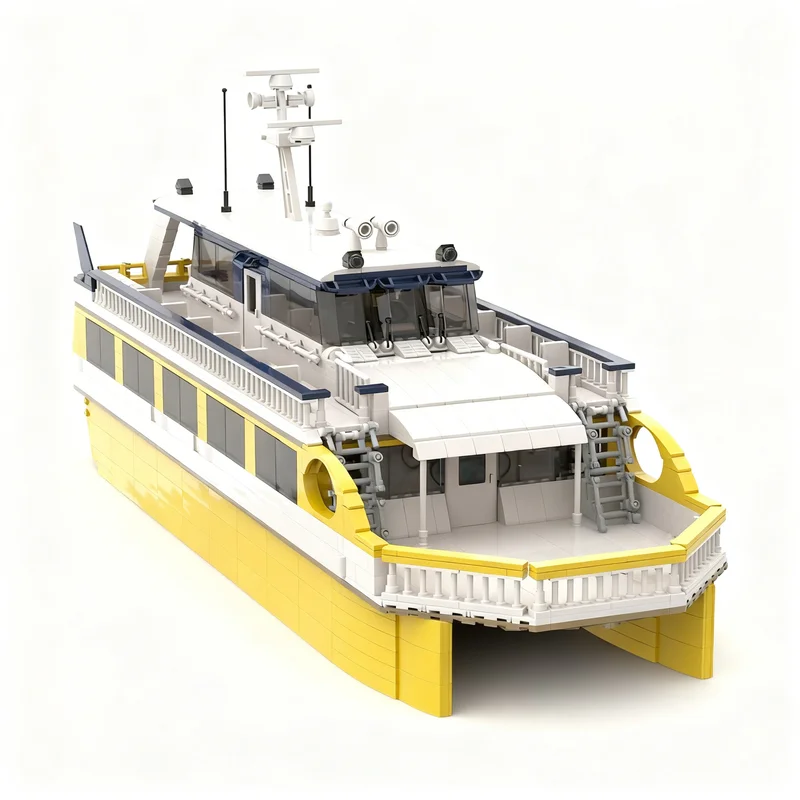 Image of 2683 Teile MOC Passagierfähre Stadt-Hafen-Modell Bausteine Spielzeug Konstruktion Weihnachtsgeschenk Kreatives DIY-Bastelset Bildung