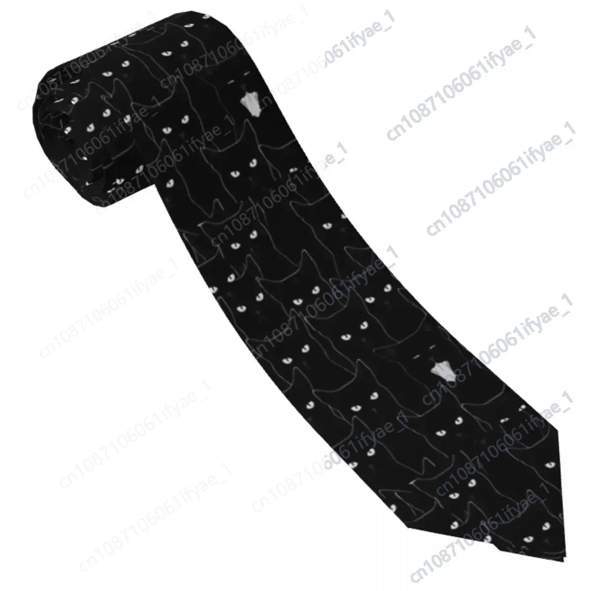 

Crazy Black Cat Tie Animals Pattern Daily Wear Party Neck Ties Men Women Cute Necktie Accessories Quality Graphic Collar Tie