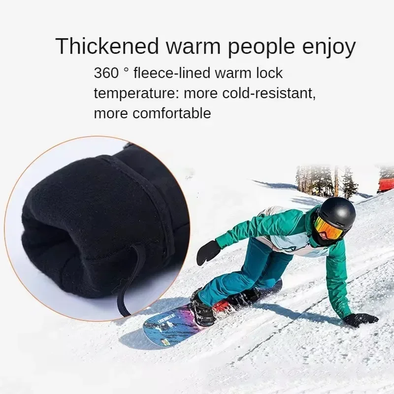 Guantes de esquí de invierno impermeables para snowboard pantalla táctil guantes térmicos gruesos para nieve hombres mujeres guantes cálidos para moto de nieve