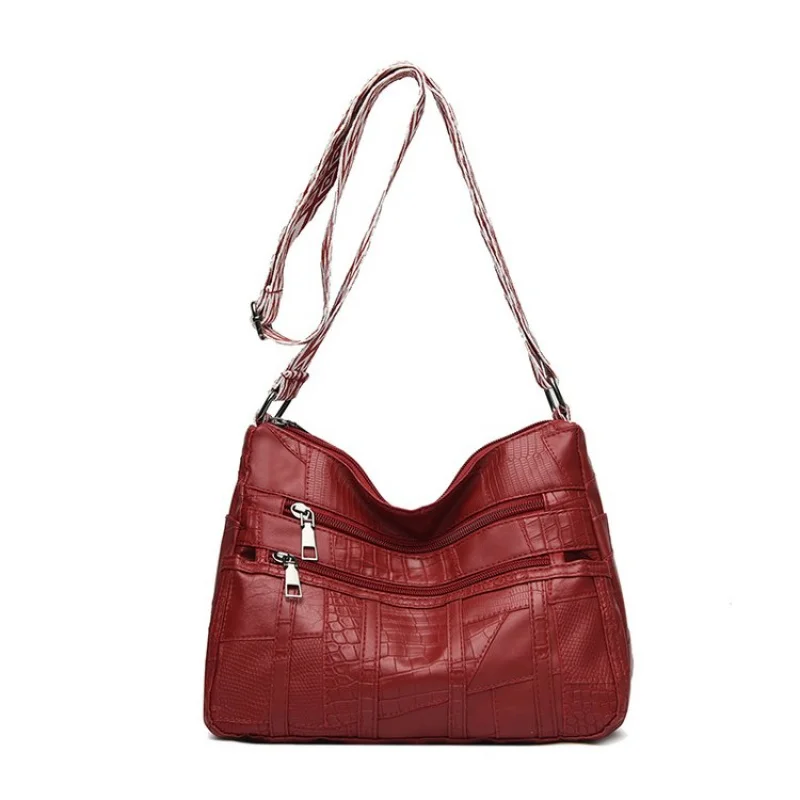 

Elegant Leather Messenger Bag Tote Bag For Ladies By Famous Designer Luxury Brand Women's Handbag