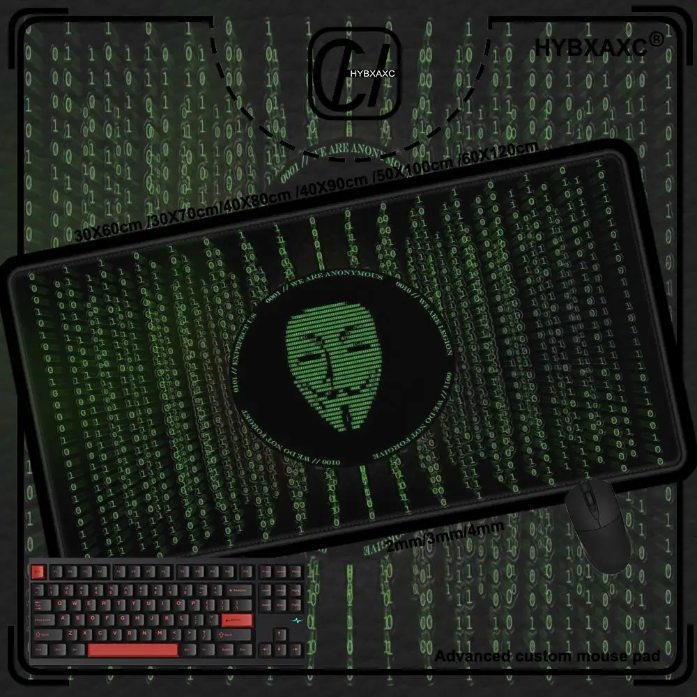Hacker mouse pad game player mouse pad rubber non-slip table mat game accessories computer professional keyboard pad oversized