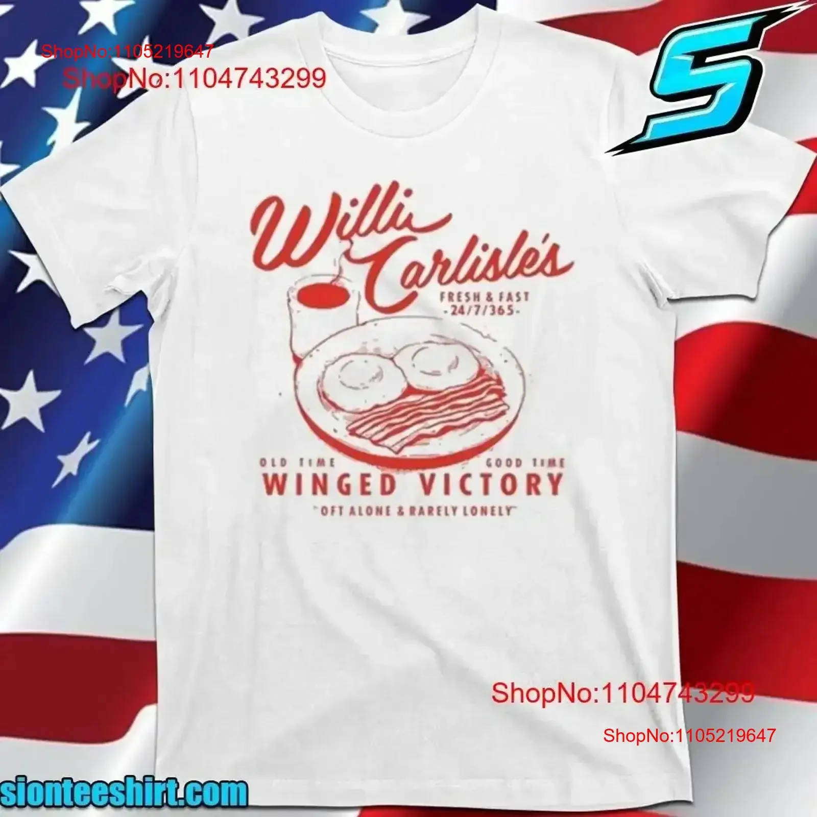 Willi Carlisle s Winged Victory Diner T Shirt 2025 Size 5XL vintage Washed Versatile graphic Comfortable fashion Soft Stylish
