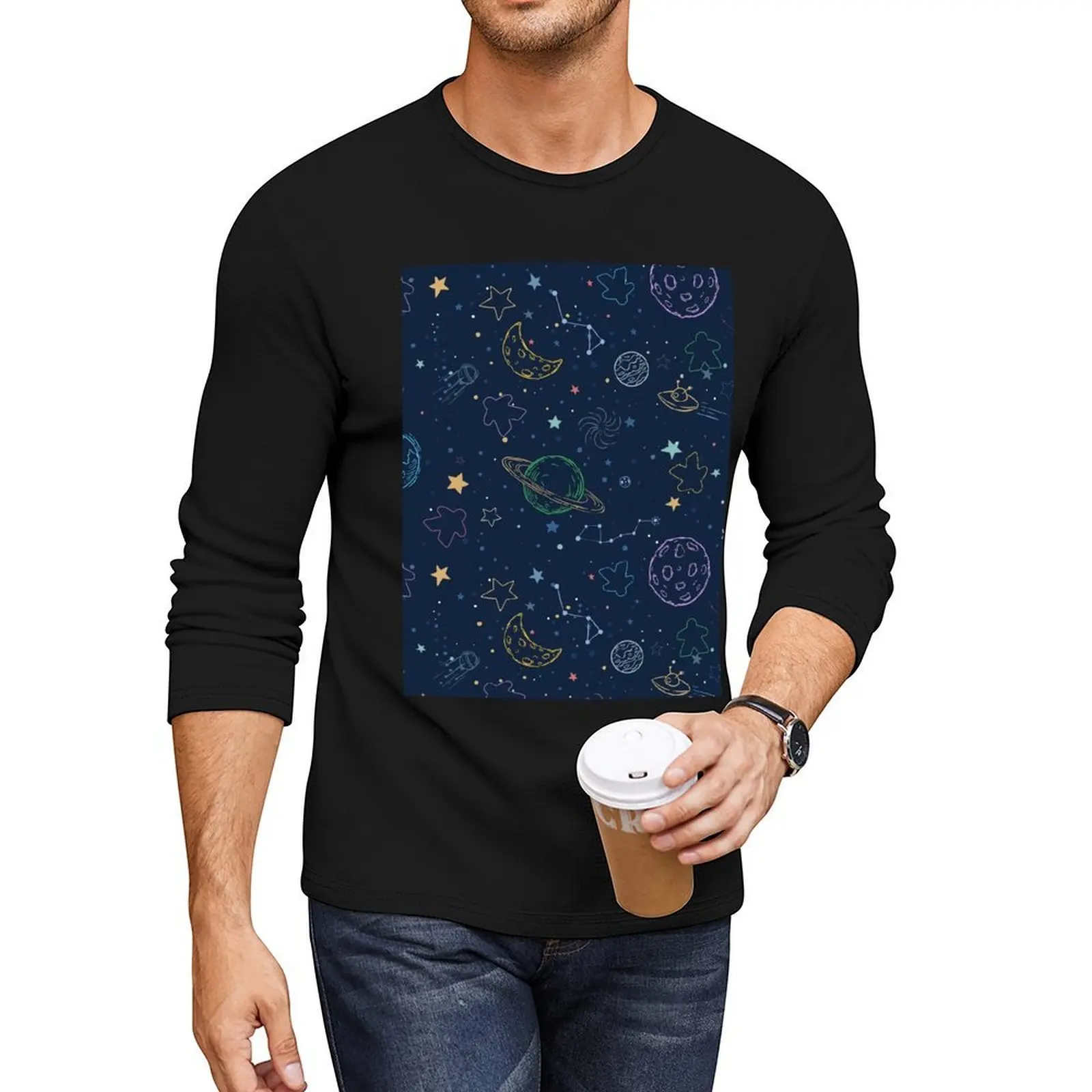 

Meeples in Space Long T-Shirt boys t shirts custom t Tee shirt plus size men