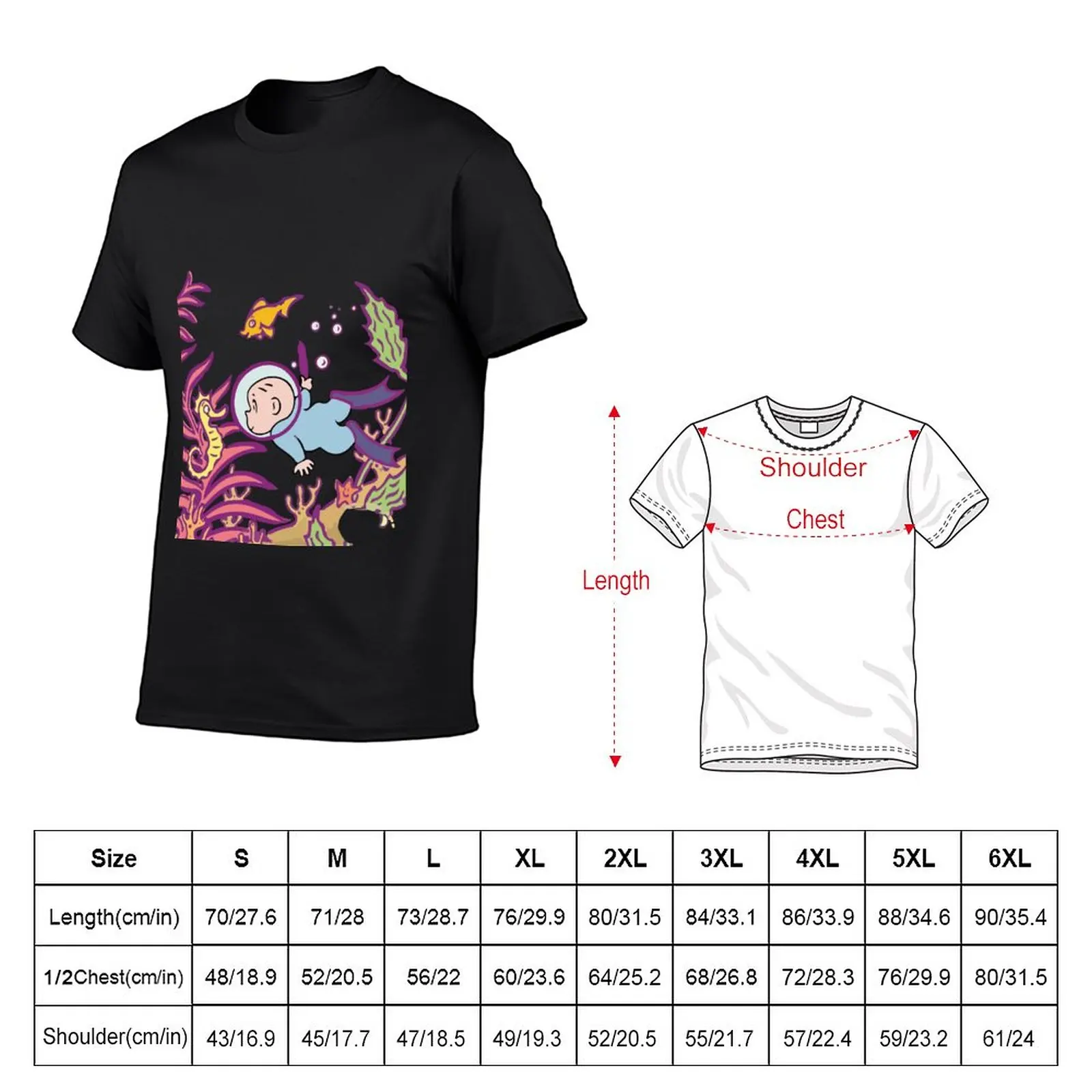 New Harold And The Purple Crayon under the water T-Shirt sports fan t-shirts anime graphic t shirts mens cotton t shirts