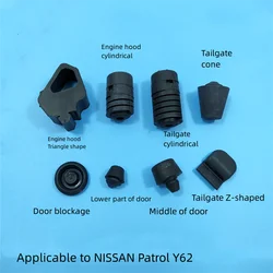 For NISSAN Patrol Y62  Door Engine Hood  Rear Tailgate Cushioning Rubber Pad  Boot Buffer Rubber Particles Original Factory 2PCS