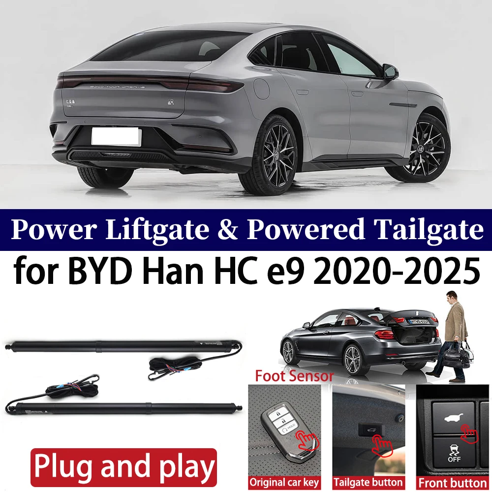 ZhuCamX for BYD Han HC e9 2020-2025 Car OEM Power Liftgate Automatic One-Click Powered Tailgate Strut  Plug and paly