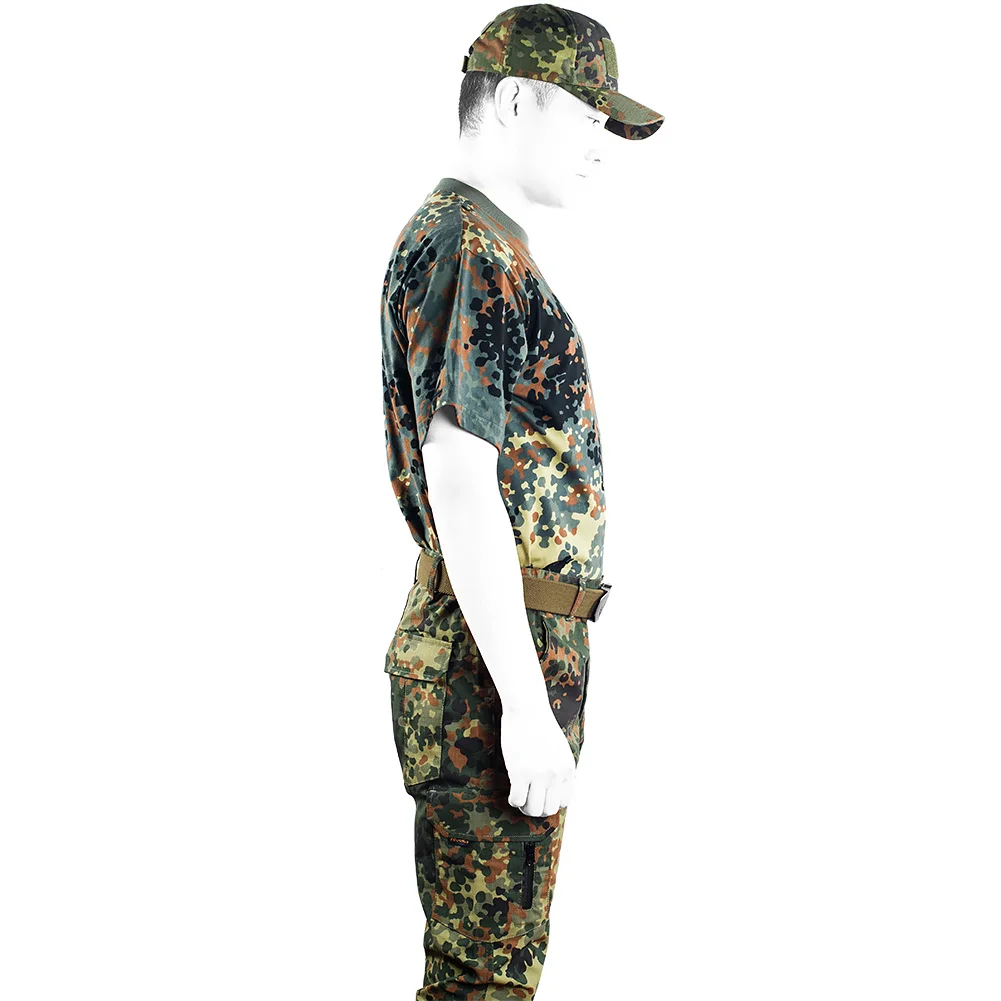 MEGE Uniform T Shirt & Joggers Cargo Pants Flectarn Camo Set Tactical Suit Visikov Uniform