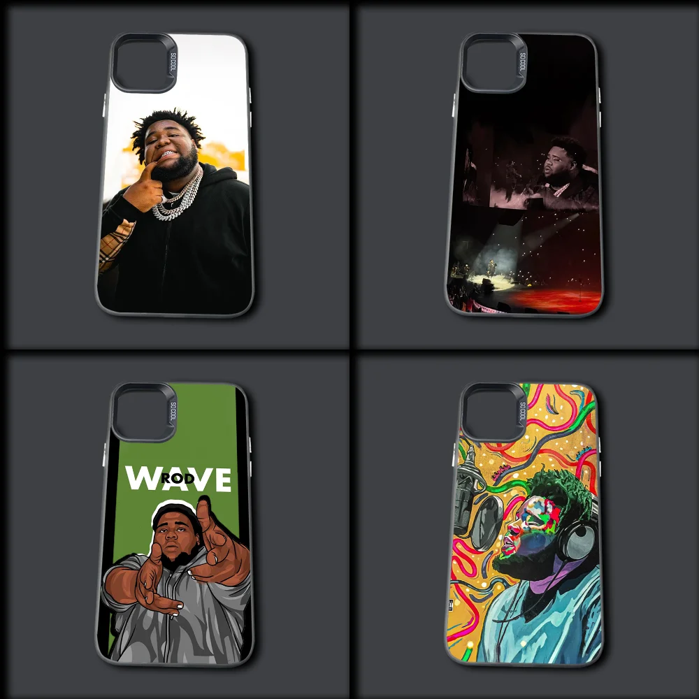 Rapper Rod W-Wave Phone Case For iPhone 16,15,14,13,12,11,Mini,Pro,MAX Gray Drop Matte Shockproof Soft Cover