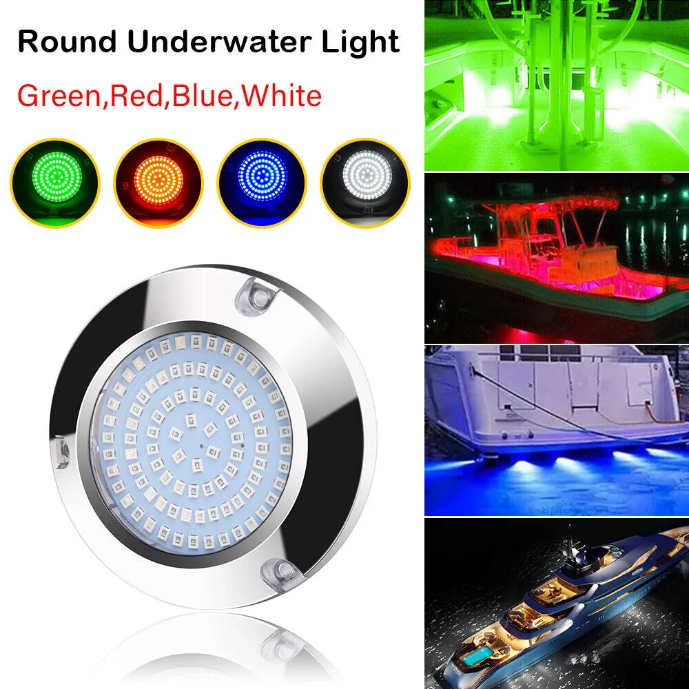 

DC 12V 24V 45W Marine Boat LED Stern Light Round Stainless Steel LED Tail Lamp For Kayak Yacht Accessory Blue White Green Color