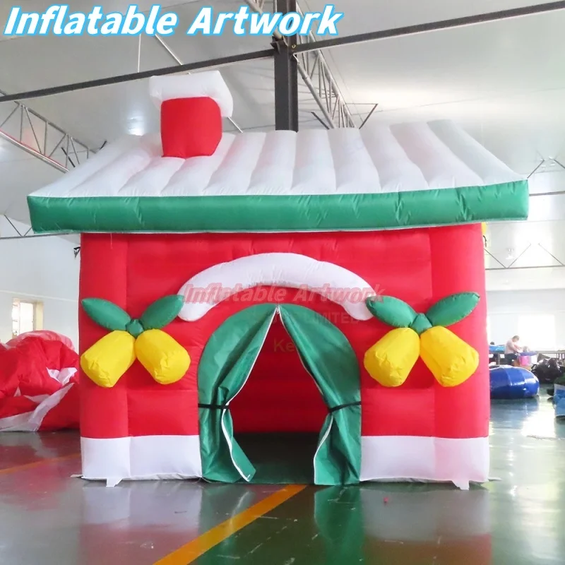 ที่กําหนดเอง Santa Outhouse Inflatable สําหรับ Giant Blow up ของเล่นตกแต่งคริสต์มาส