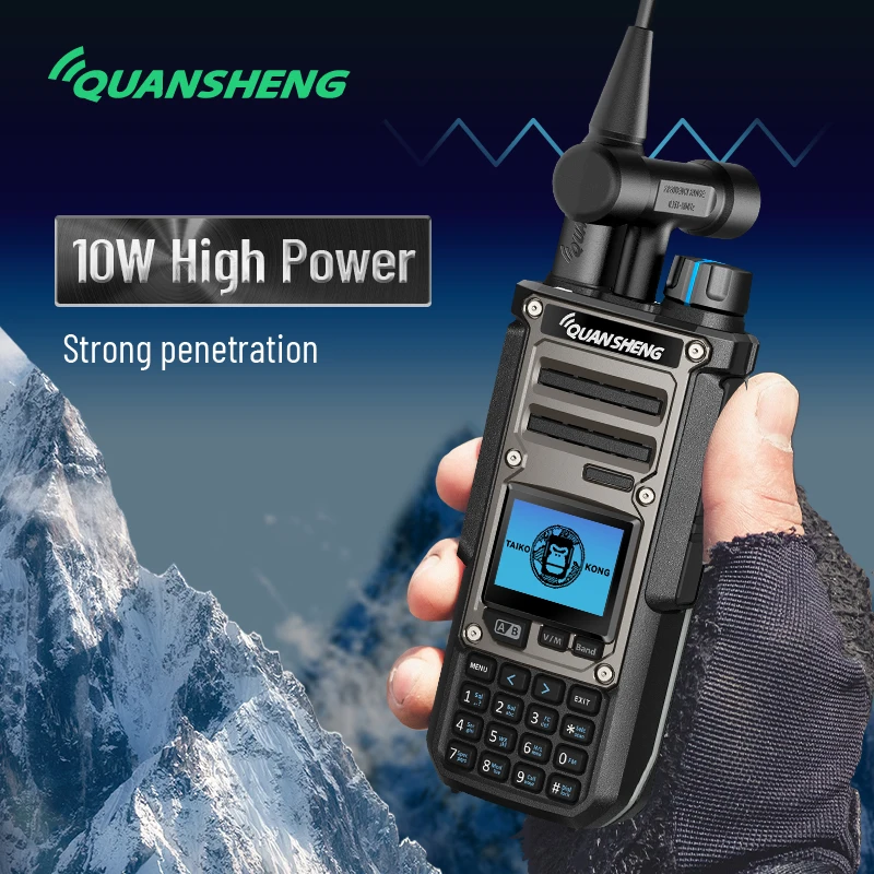 

Quansheng TK11(8) Walkie Talkie 10W 3000mAh VHF UHF Dual Receive AM FM CW SSB NOAA Spectrum Analyzer Magic Voice Two Way Radio