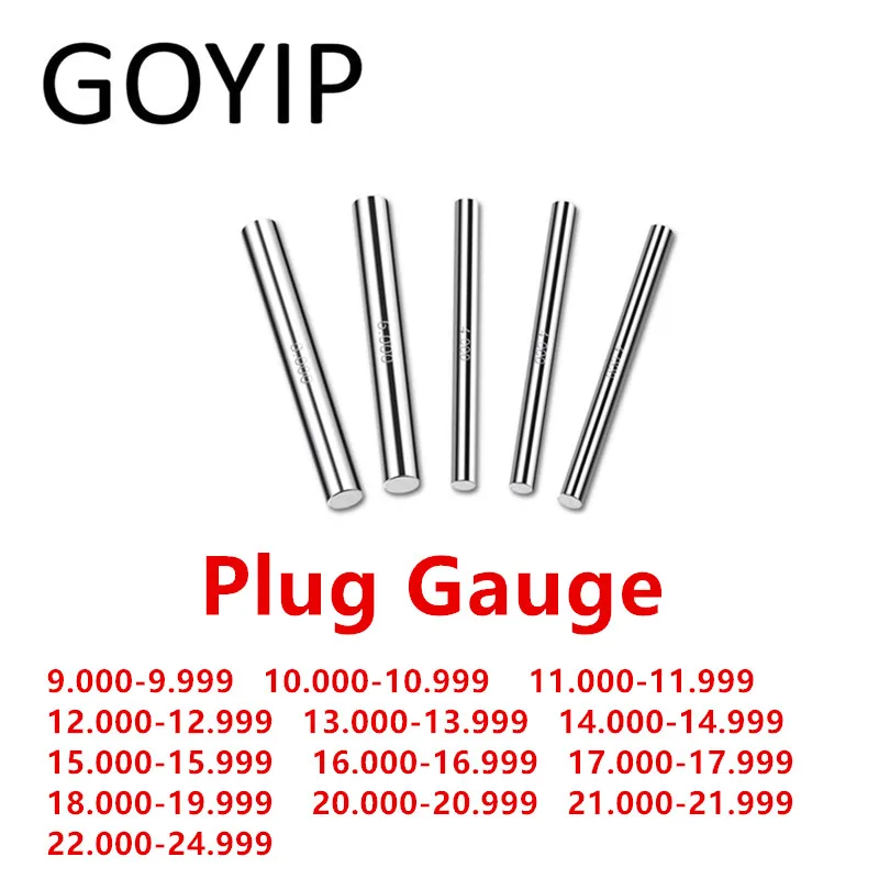 

9.000-9.999 11.000-11.999 14.000-14.999 16.000-16.999 22.000-24.999 Tungsten Steel Smooth Plug Gauge Gage Support Customization