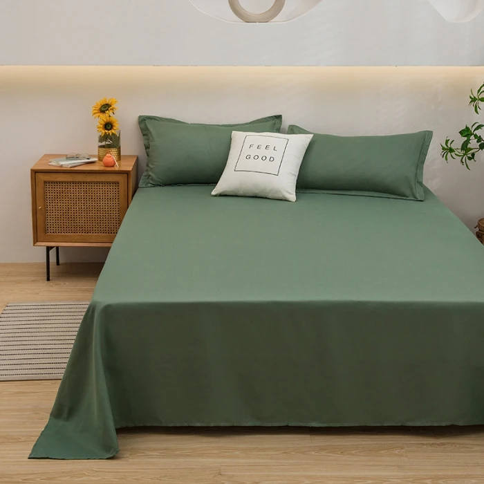 1-teiliges Bettlaken für Doppelbett, einfarbig, einfarbig, Bettlaken, Einzel-/Queen-/King-Flachbettlaken, weiche Bettwäsche für zu Hause