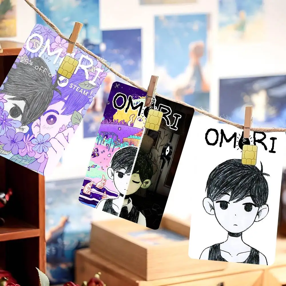 الكلاسيكية الساخنة الرعب لعبة فيديو Omori الأزياء ماتي الذهب الفضة الأسود ماتي فيلم الجلد ملصق الشريط لبطاقة الخصم الائتمان البنك