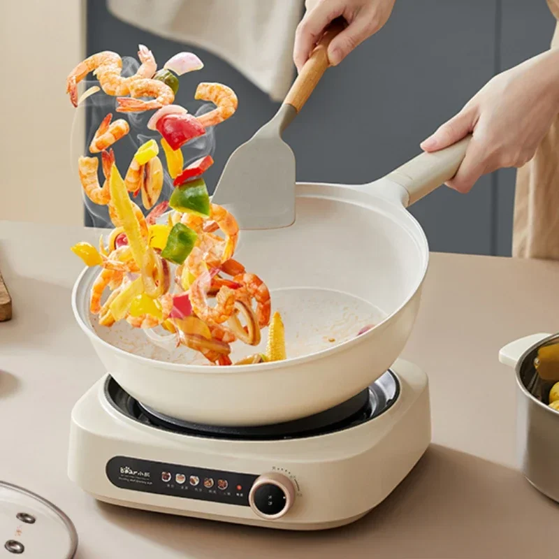 Household high power electric hot pot multifunctional split electric frying pan frying steamer electric cooker non-stick