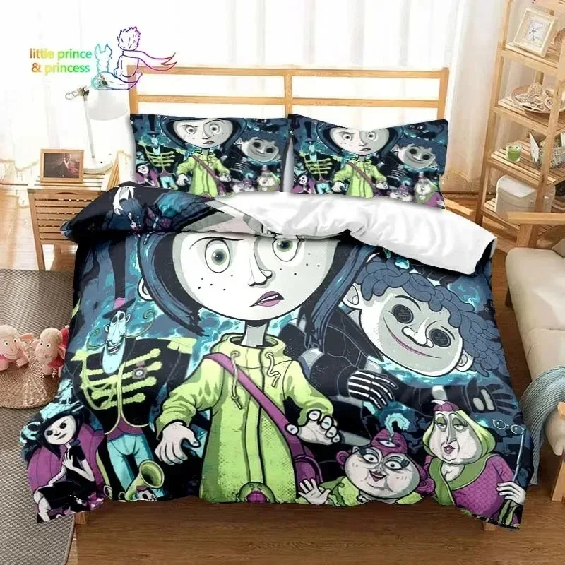 

Coraline Cartoon Print Home Girl Bedding Set Single Twin Full Queen King Size Bed Set Adult Kid Bedroom Bedding Gift