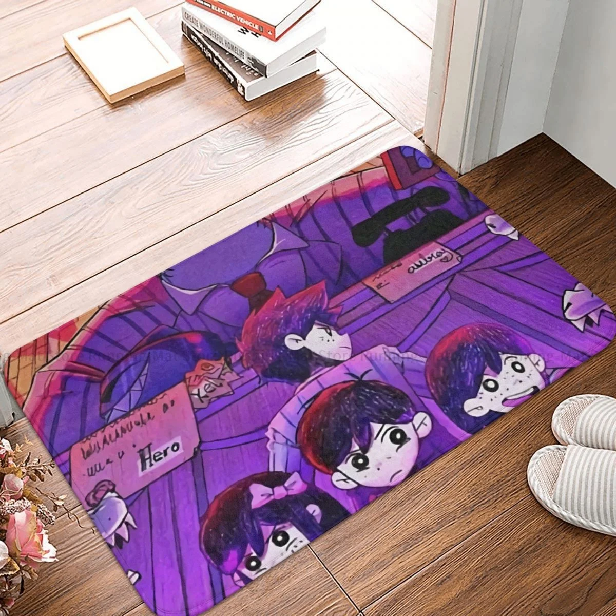 Omori Game Non-slip Doormat Monster Bath Bedroom Mat Prayer Carpet Indoor Pattern Decor