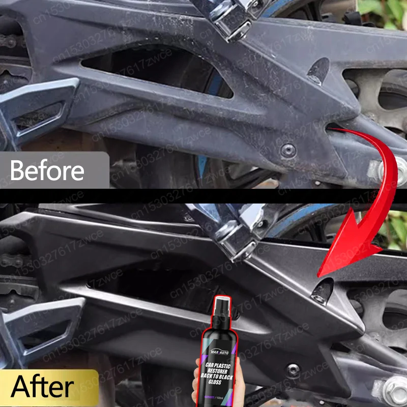 Motorcycle Plastic Restorer Back To Black Gloss for Car Cleaning Products Plastic Leather Restore Polish And Repair Coating Reno