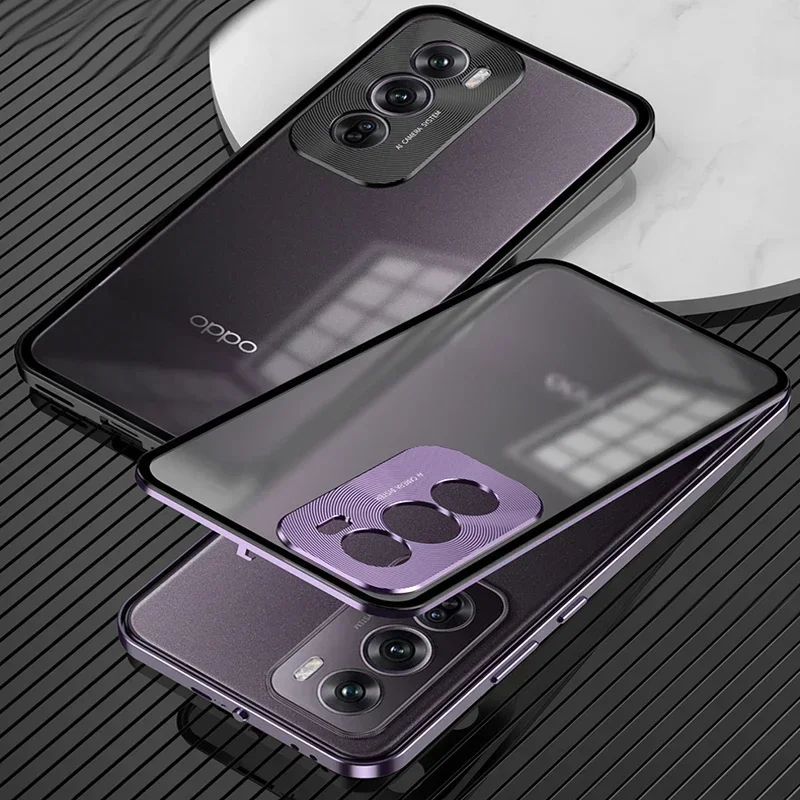 

Metal Spring Matte Lens Protection Back Cover for OPPO Reno 12 Pro 5G Phone Case Magnetic Shockproof Bumper Funda for Reno 12 F
