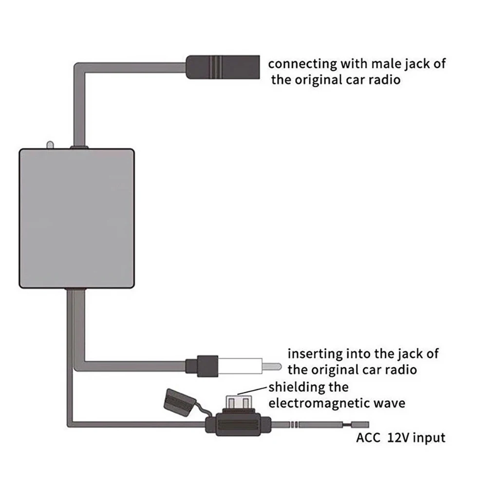 Antenne FM universelle pour autoradio, amplificateur de signal 25dB, amplificateur FM pour voiture marine, véhicule, bateau, 330mm, 12V